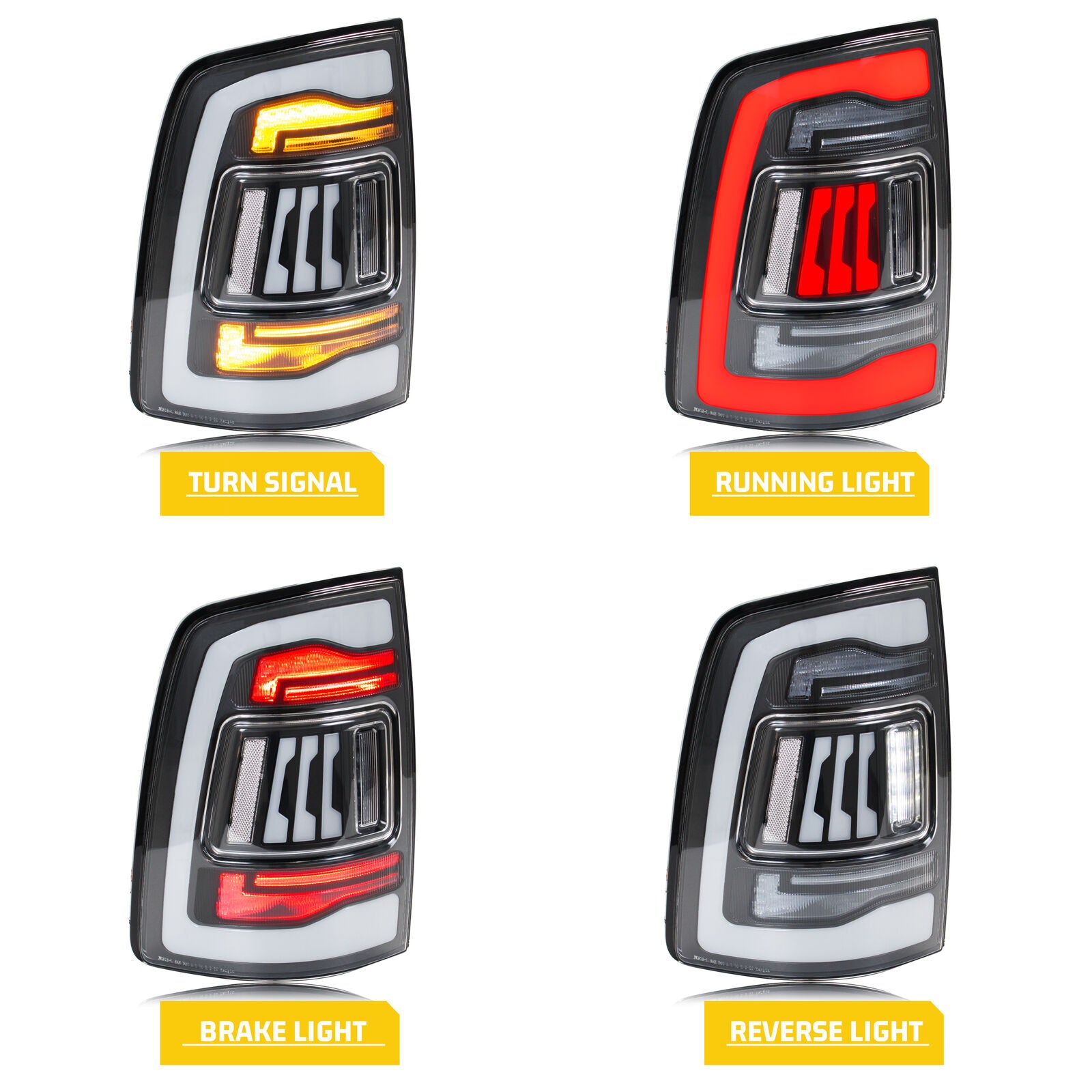 AUTOONE - Conjunto De Luz Trasera LED Transparente Completa Para Dodge