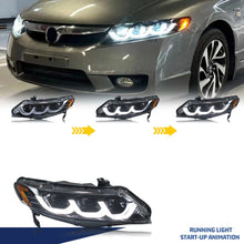 Load image into Gallery viewer, inginuity time LED Headlights for Honda Civic 2006-2011 EX LX Si DX Start-up Animation Sequential Turn Signal Front Lamps Assembly
