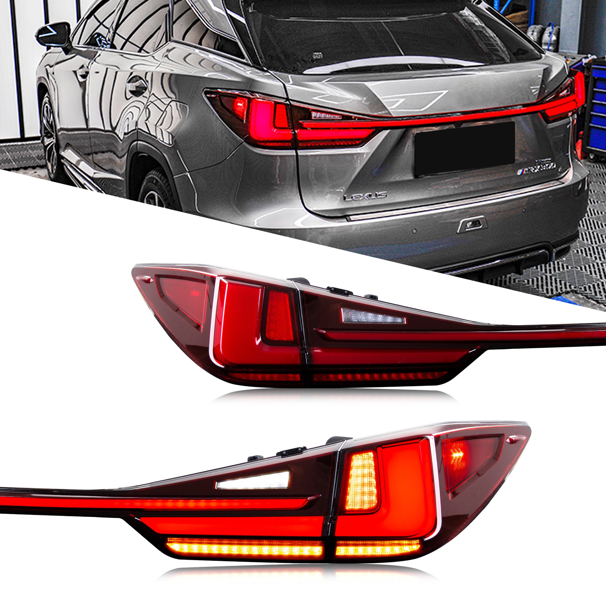 inginuity time LED Facelift Tail Lights with Trunk Lamp for Lexus