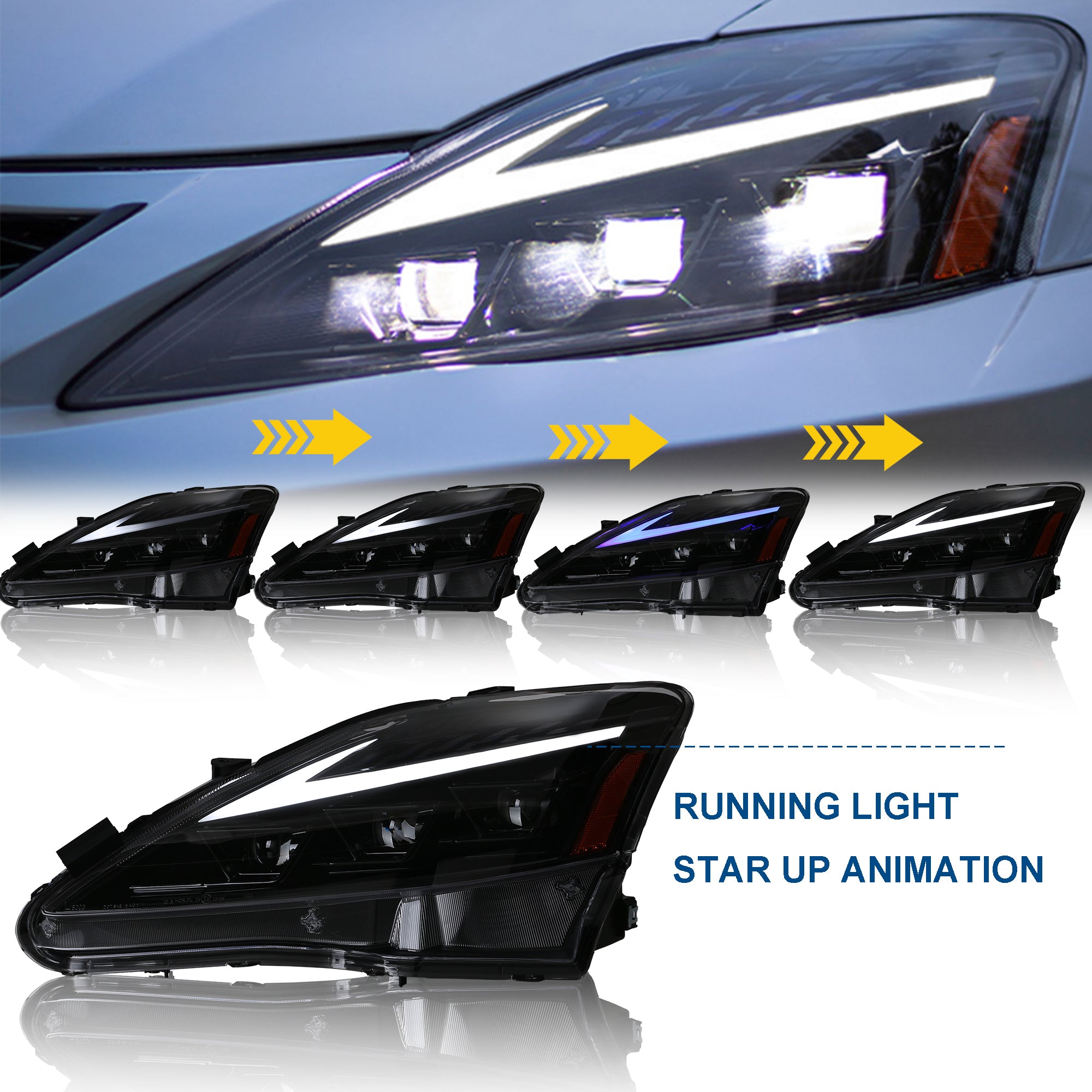 inginuity time LED ヘッドライト レクサス IS250 IS350 ISF 2006-2013 