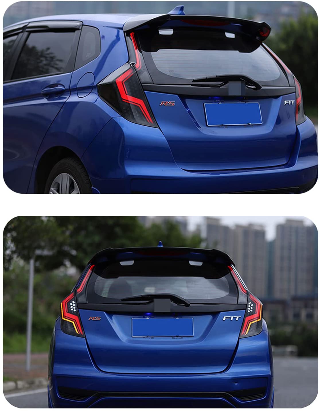 inginuity time LED Tail Lights For Honda Fit Jazz 2014-2019 4PCS