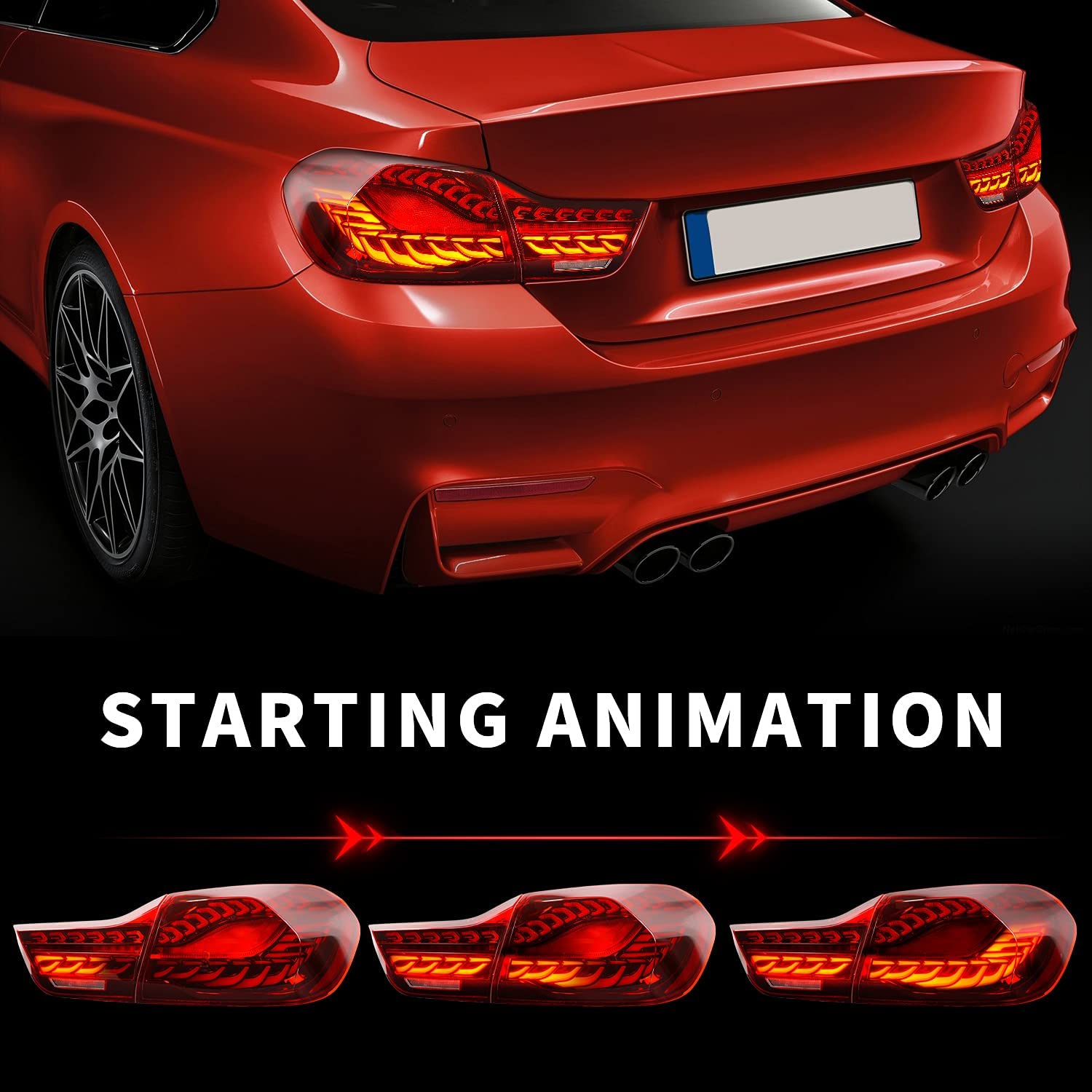 inginuity time LED Tail Lights for BMW M4 GTS F32 F33 F82 F36 F82