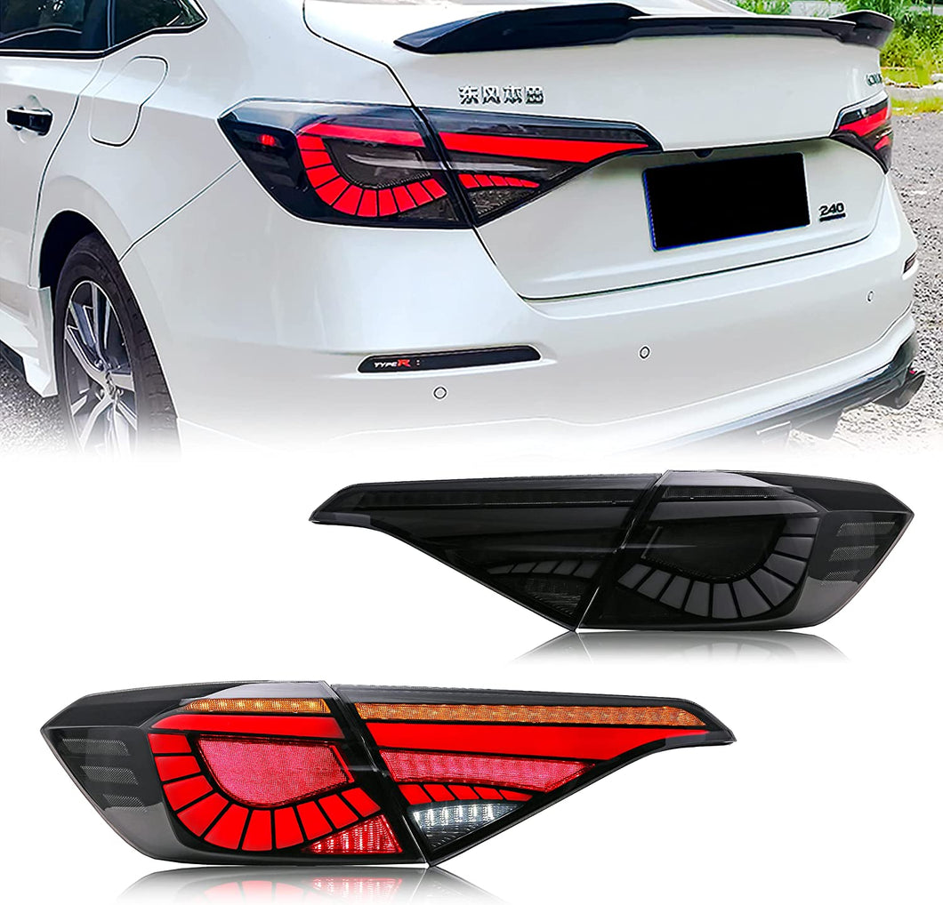 inginuity time LED Tail Lights for Honda Civic 2022 2023 11Th GEN Sedan  Rear Lamps With Start-up Animation Sequential Signal Taillights Accessary