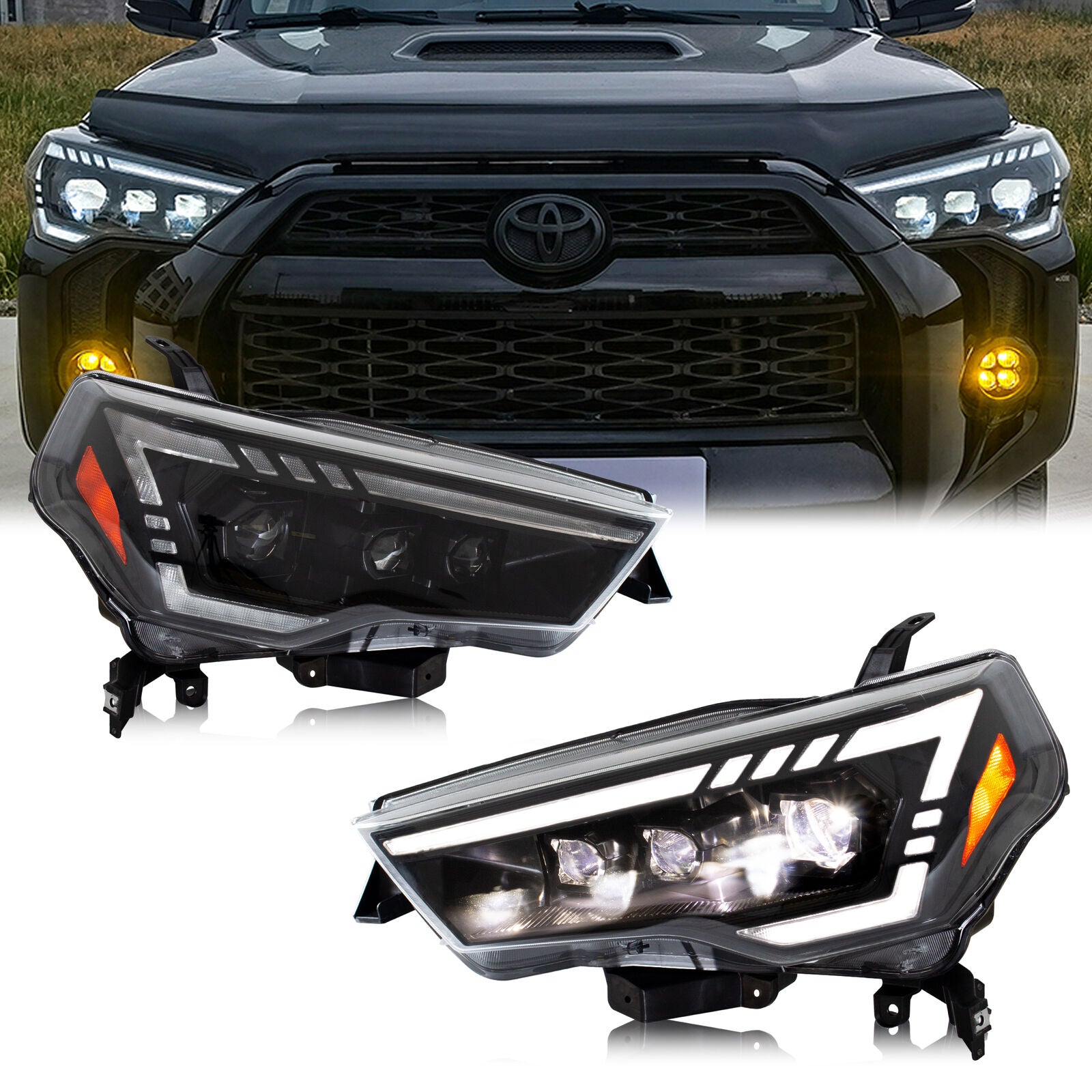 inginuity time LED Headlights for Toyota 4Runner 2014-2023 Sequential ...