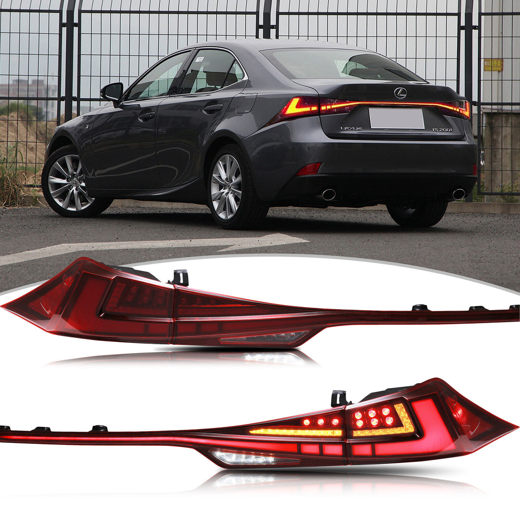 inginuity time LED Tail Lights with Trunk Lamp for Lexus 2014 2015 IS250 2016 2017 IS200t 2016-2020 IS300 2014-2020 IS350 Start Up Animation Sequential Facelift Lamps