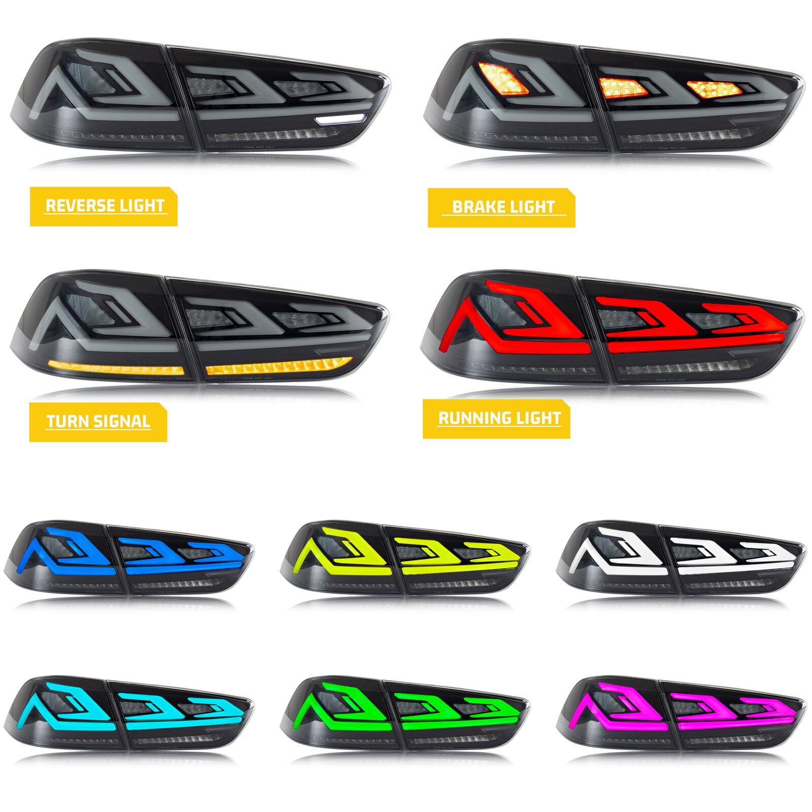 Smoke 3D OLED Sequential Tail Lights For 2012-2018 BMW F30 F35 F80 M3