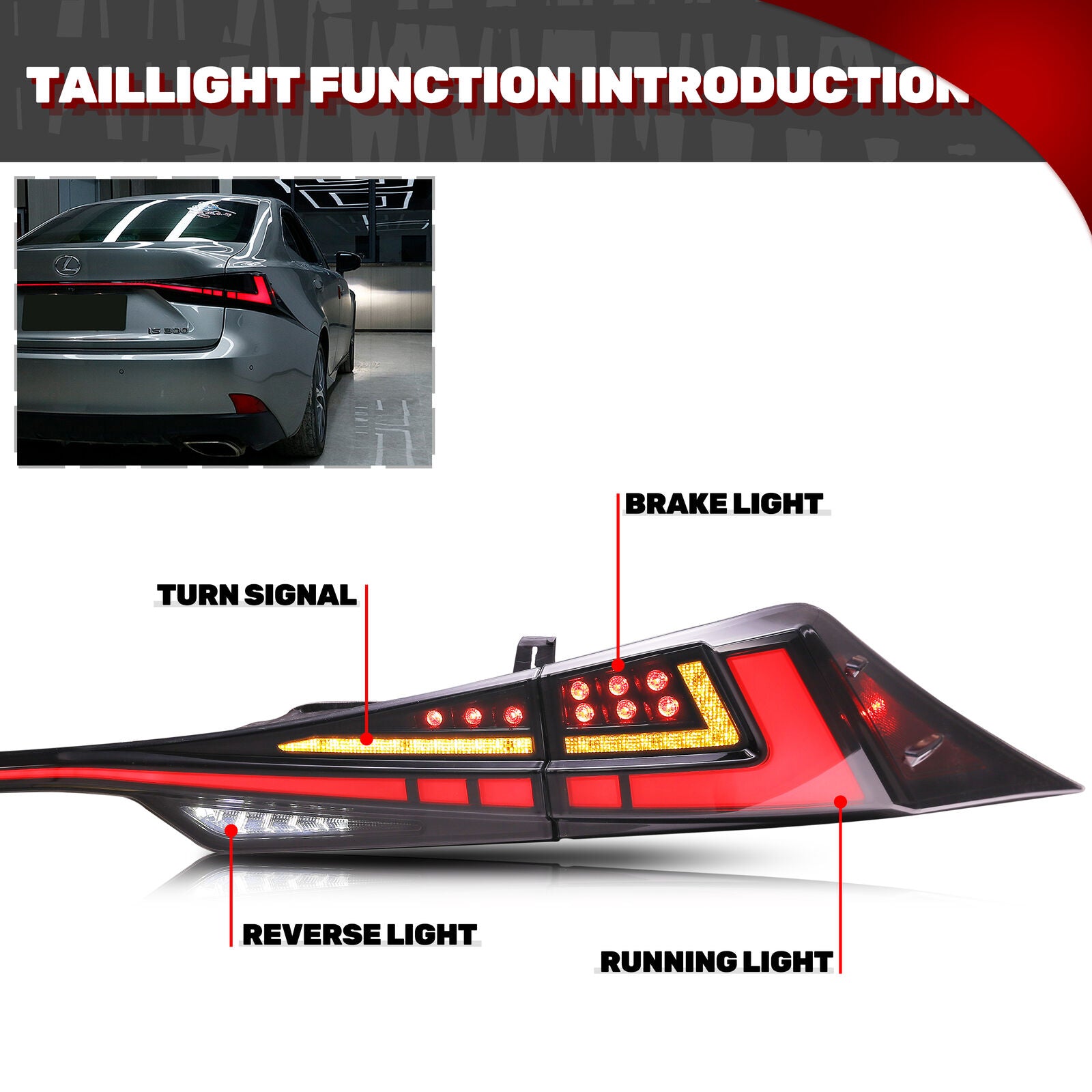 inginuity time LED Tail Lights with Trunk Lamp for Lexus 2014 2015 IS2 –  Inginuity Time