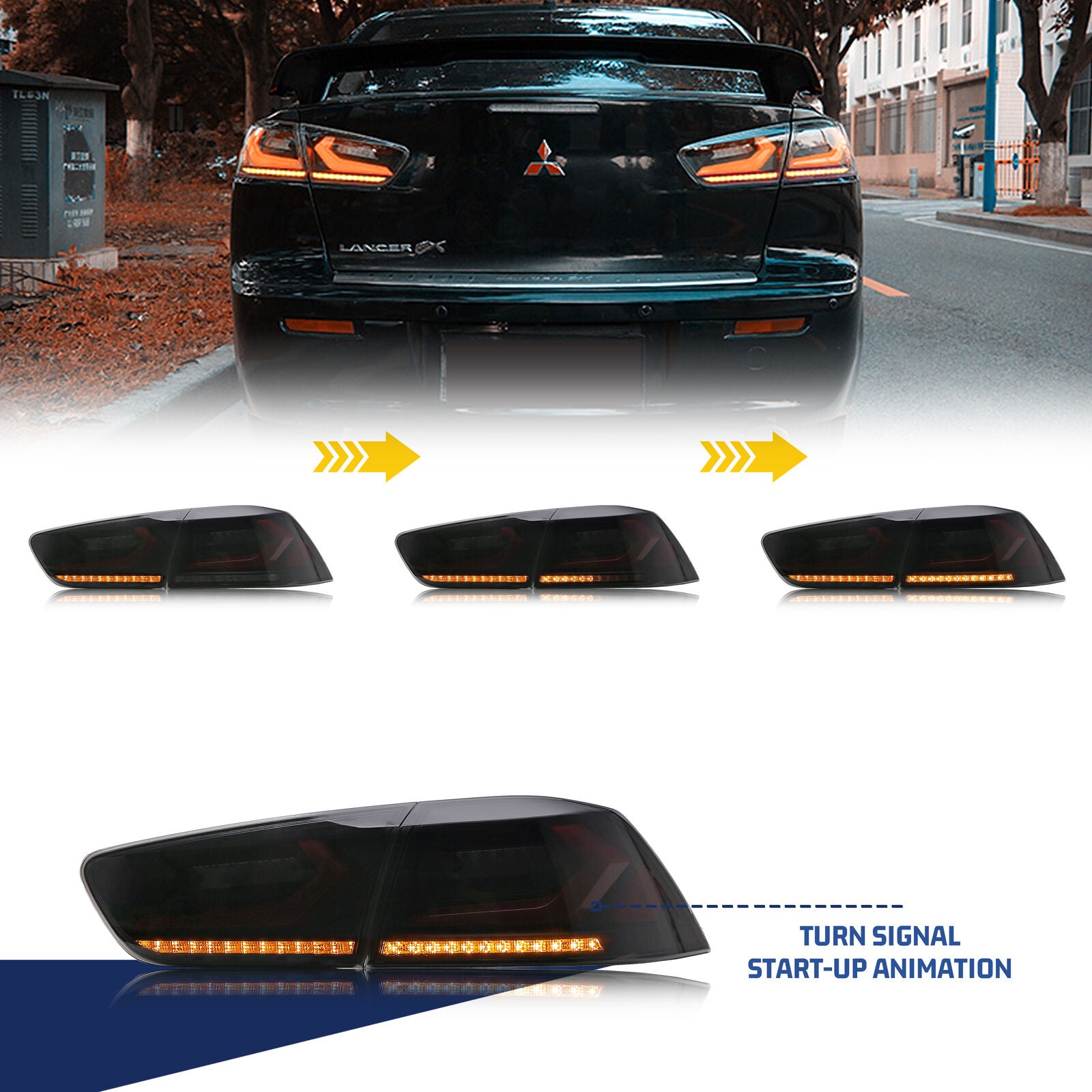 Lancer Inuit inginuity time LED Corvette Tail Lights for Mitsubishi Lancer 2008-202 ...