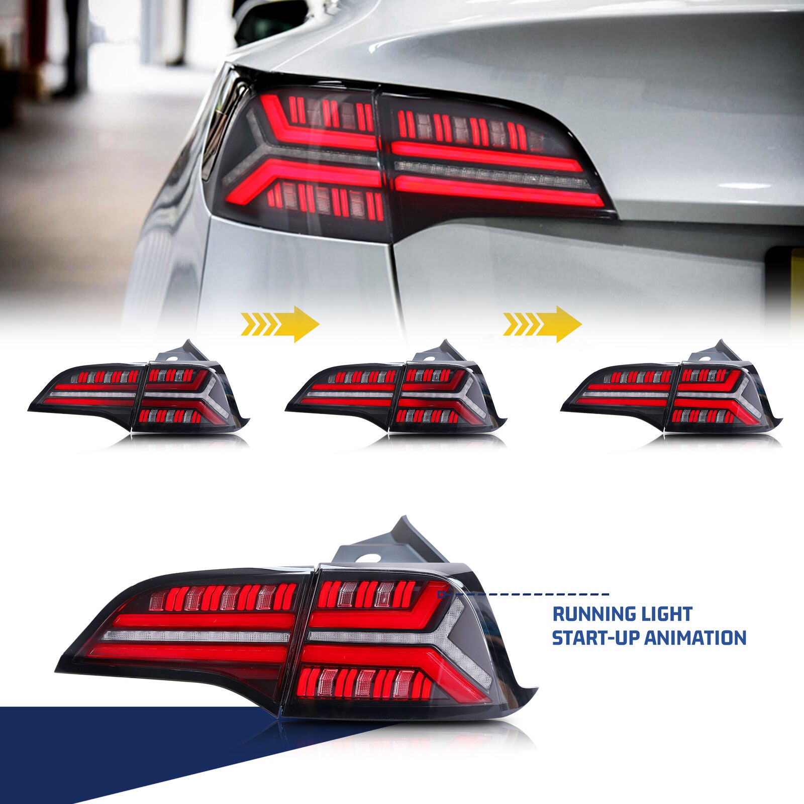 Inginuity Time LED Fishbone Sequential Tail Lights For Tesla Model 3 M inginuity-time-led-fishbone-sequential-tail-lights-for-tesla-model-3-m