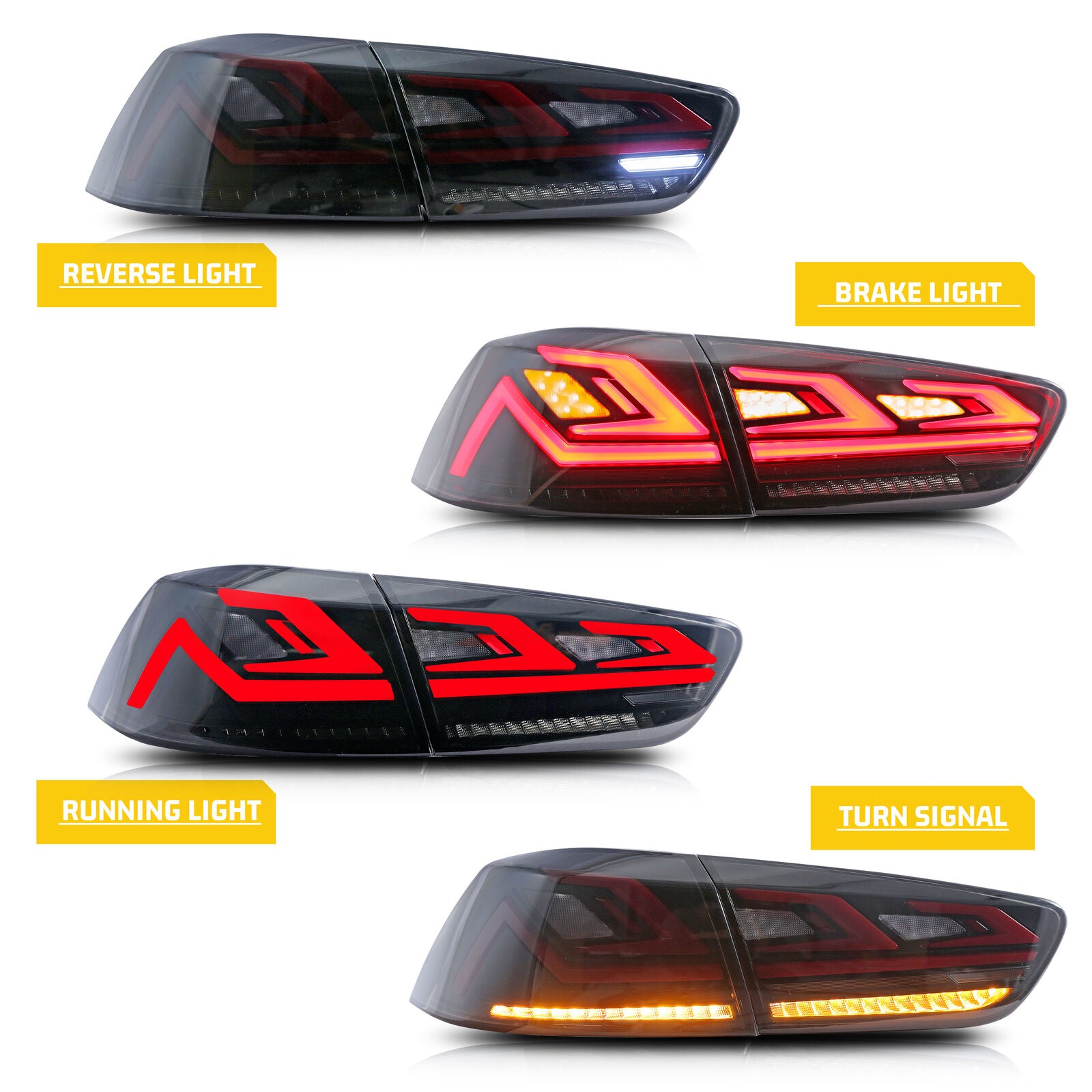 Lancer Inuit inginuity time LED Tail Lights for Mitsubishi Lancer & EVO X 2008-2017 ...