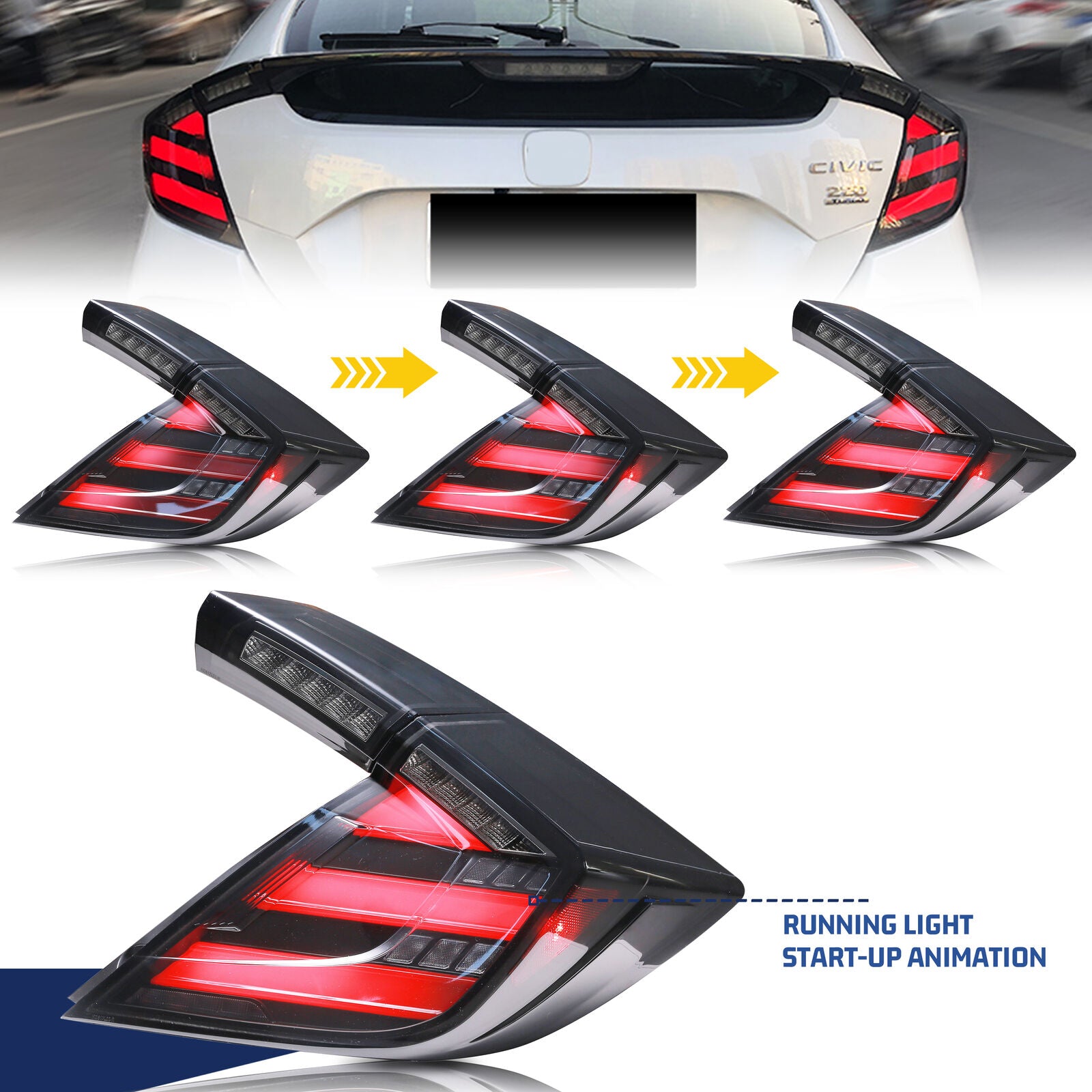 Størrelse Aktuator vare inginuity time LED Tail Lights for Honda Civic 10Th Gen 2016-2021 Type –  Inginuity Time