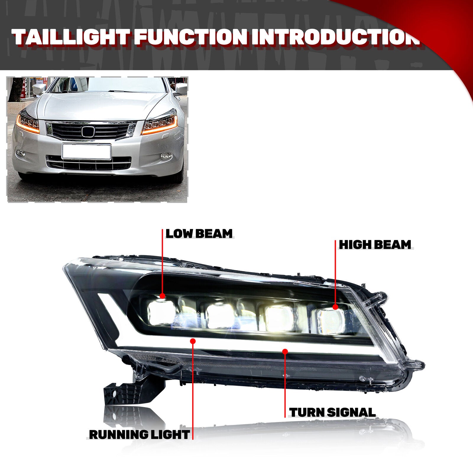 inginuity time LED ヘッドライト ホンダ アコード 8TH GEN 2008-2012